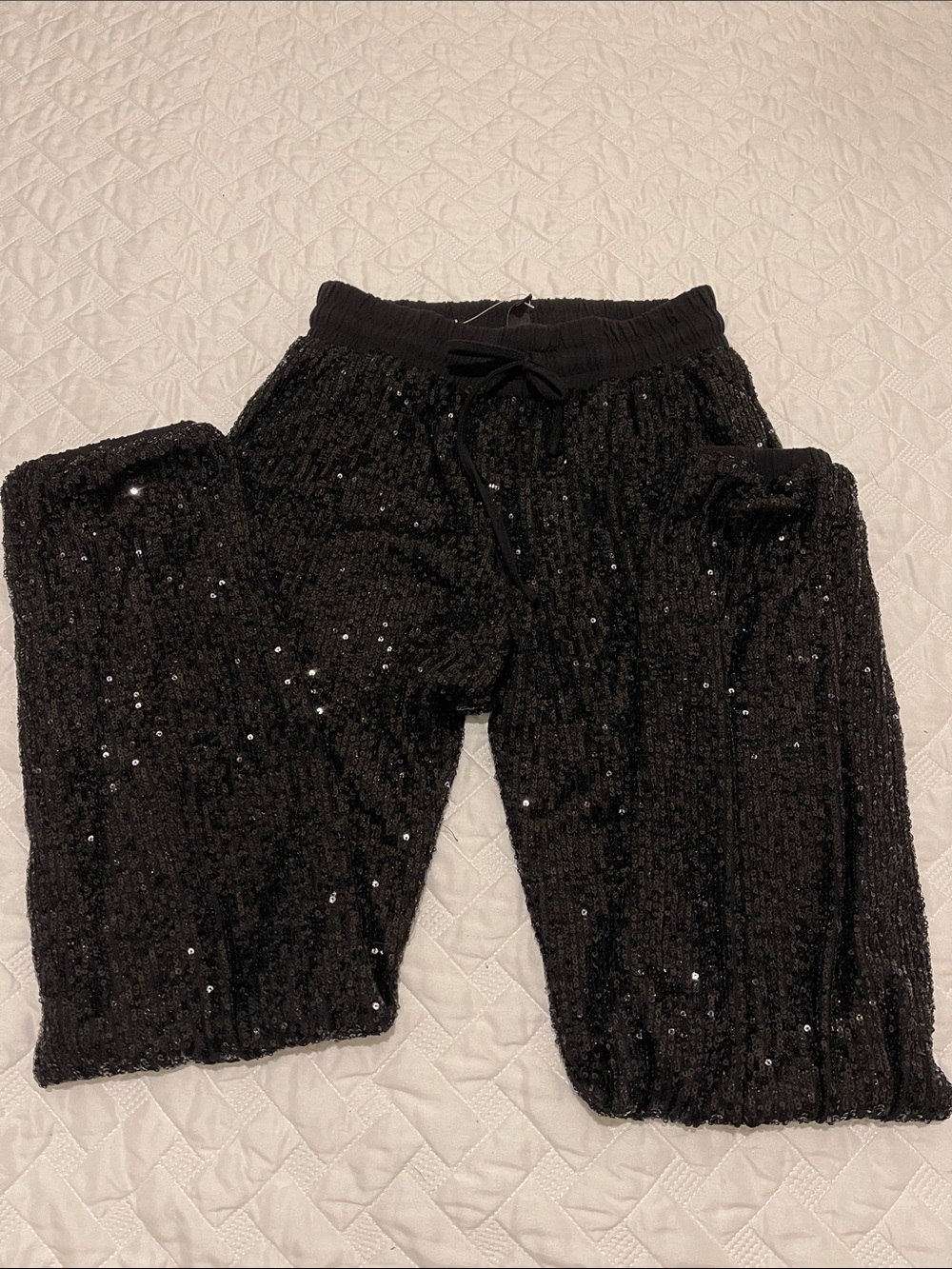 New Windsor Black Sequin Lounge Pants XS